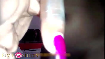 Slutty Girl Fucks Herself From Behind While Her Parents Are Away