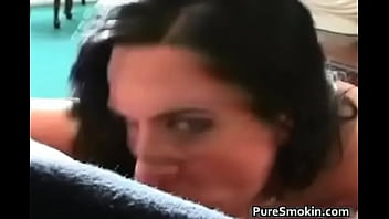 Filthy Horny Hot Brunette Babe Smokes