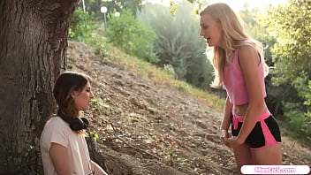 Petite Babe Licks Neighbors Shaved Pussy