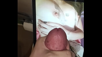 My Cum Tribute At Sexy Boobs Of Maary Ann