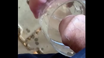 Public Beer Garden Wank And Piss In Glass