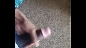 Near Balcony At Some Largo Apartments Jerking My Big Black Cock