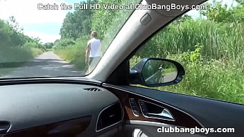 Cumming On His Ass In Public