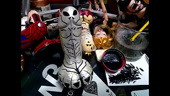 It' Time To Finish Painting The Little Grey Alien - Dildo Art Business