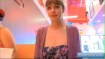 Lovely Teen Blonde Amateur Alana Begin To Finger Herself In A Diner And Gets Very Wet