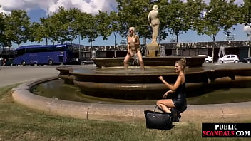 Blonde Euroslut Having Outdoor Sex And Gives Head