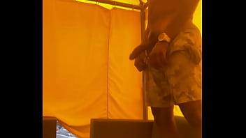 Handsomedevan Flashes His Bbc While Sitting By The Pool