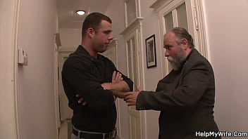Old Man Ask Him Fuck Young Blonde Wife For Money