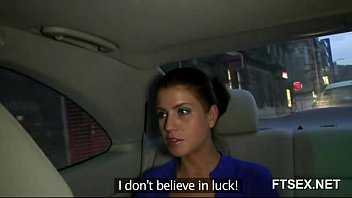 Brunette Babe Cheats On Her Husband In A Cab