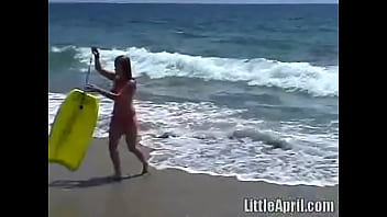 Sweet Little April Fingers Herself After A Day At The Sea