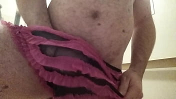 Cumming In My Wifes Pink And Black Panties