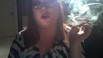 Chubby British Mistress Smokes A Cigarette With Smoke Rings, Dangles, Omi' _ Drifts