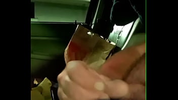 Bigr In The Car Stroking My Hard Cock With Big Cumshot