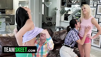 Nerdy Swap Stepsisters And Fill Them With Cum