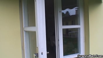 Hot Grandma Is Riding Neighbour' Big Cock