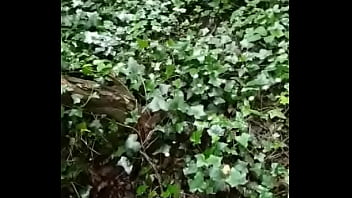 Cumshot Hiding In The Bushes