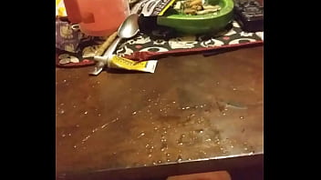 Squirting Sensation. Fucking My Dildo And Squirting Across The Coffee Table.