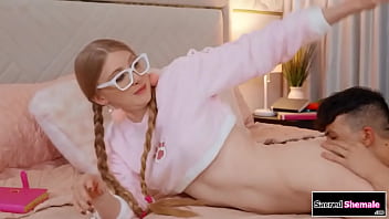 Nerdy Tgirl Janelle Fennec Is Barebacked