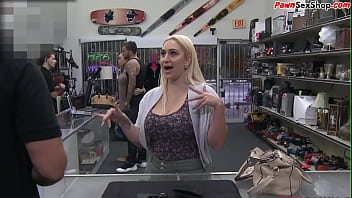 Curvy Blonde Milf With Big Tits Gets Fucked In The Pawnshop