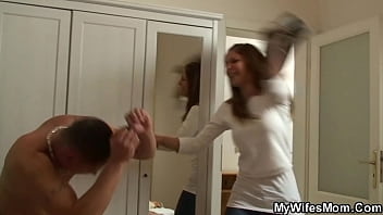 Shaggy Pussy Mother In Law Riding His Big Dick