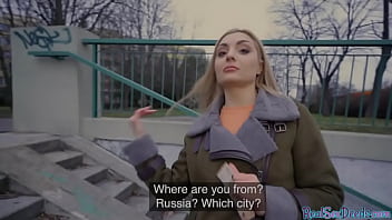 Blonde Euro Babe With Natural Tits Gets Fuck In Public