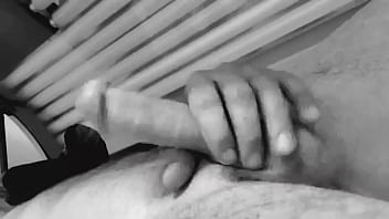 Tattooed Muscle Guy Strokes His Big White Cock