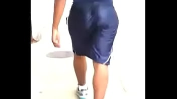 Big Blue Booty Rubbing Together While Jogging Bam! Bam!!