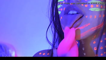 Licking And Sucking A Big Dildo