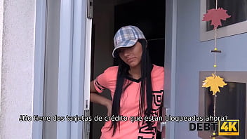 Debt4k. Desempleada Adelle Sabelle Follada Por El Musculoso Cobrador De Deudas