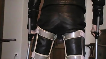 Crutching In Braces And Black Leather