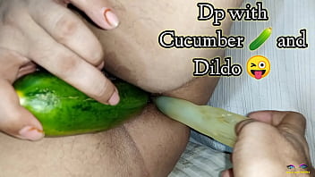 Cucumber And Dildo Best For Double Penetration In Ass And Pussy Research Of Bbw Chubby Hot Indian Wife In Clear Hindi Audio