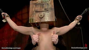 Blonde With Trapped Head Tormented