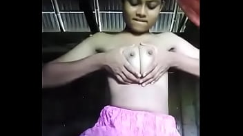 Village Girl Plays With Boobs And Pussy