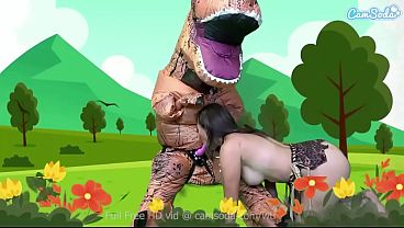 Cave Girl Madi Laine Dino Blowjob