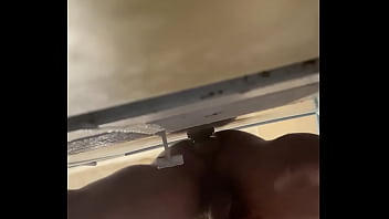 Fuck Dildo Against Wall With Cumshot