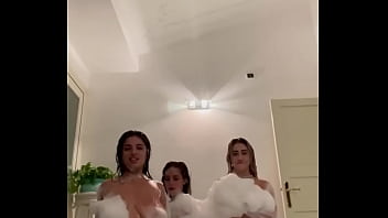 They Enjoy Their Shower With Hot Nude Friends