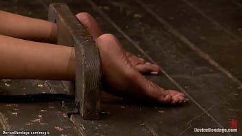 Ebony Suffers Back Arch Bondage