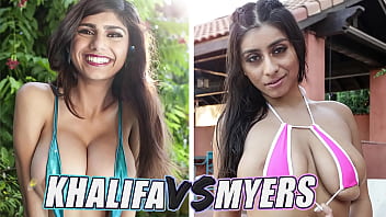Bangbros - Battle Of The Goats: Mia Khalifa Vs Violet Myers (round Two)