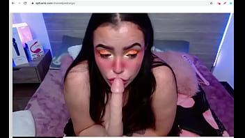 This Babe Spits On A Dildo And Licks It
