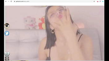 This Amazing Babe Spits Intensely On Her Body