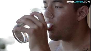 Sturdy Inked Amateur Fingers Butthole While Jerking For Cum