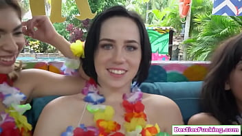 Busty Teen Fucked Outdoors With Her Bffs