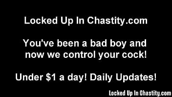 Permanent Chastity Will Be Your Punishment - POV, bdsm, fetish, bondage, femdom - Video 234736