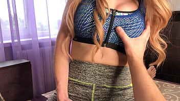 With Big Tits Jumped On My Dick And Made Me Cum In Her Wet Panties After Fucking - Russian Amateur Video With Conversation