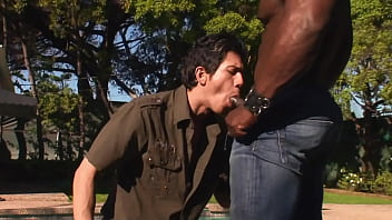 Leather Black Man Fucks White Man