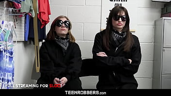 Lucky Perv Guy Fucking Two Thief Chiks At The Same Time - Teenrobbers.com - Dakota Burns - Mia Taylor