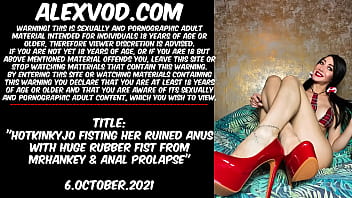 Hotkinkyjo Fisting Her Ruined Anus With Huge Rubber Fist From Mrhankey _ Anal Prolapse