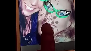 Blonde And Brunette Face Full Of Cumshot