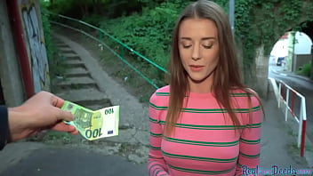 Pulled Eurobabe Blowing And Riding Big Shaft In Public