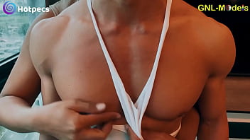 Getting Pec Played After A Sweaty Workout Hot Asian Guy!